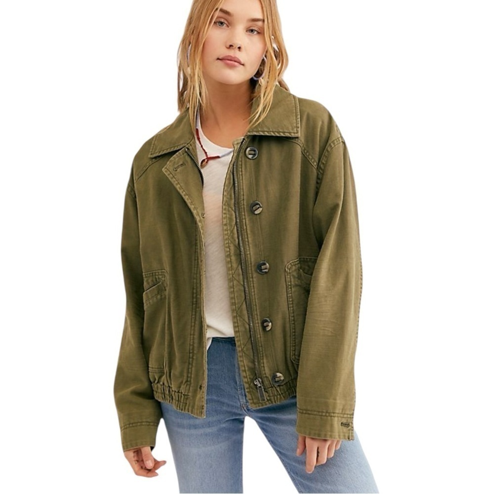 Free People We The Free Military Bomber Jacket